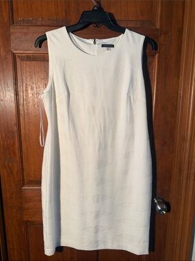 Tommy Hilfiger White Sleeveless Midi Shift Dress
